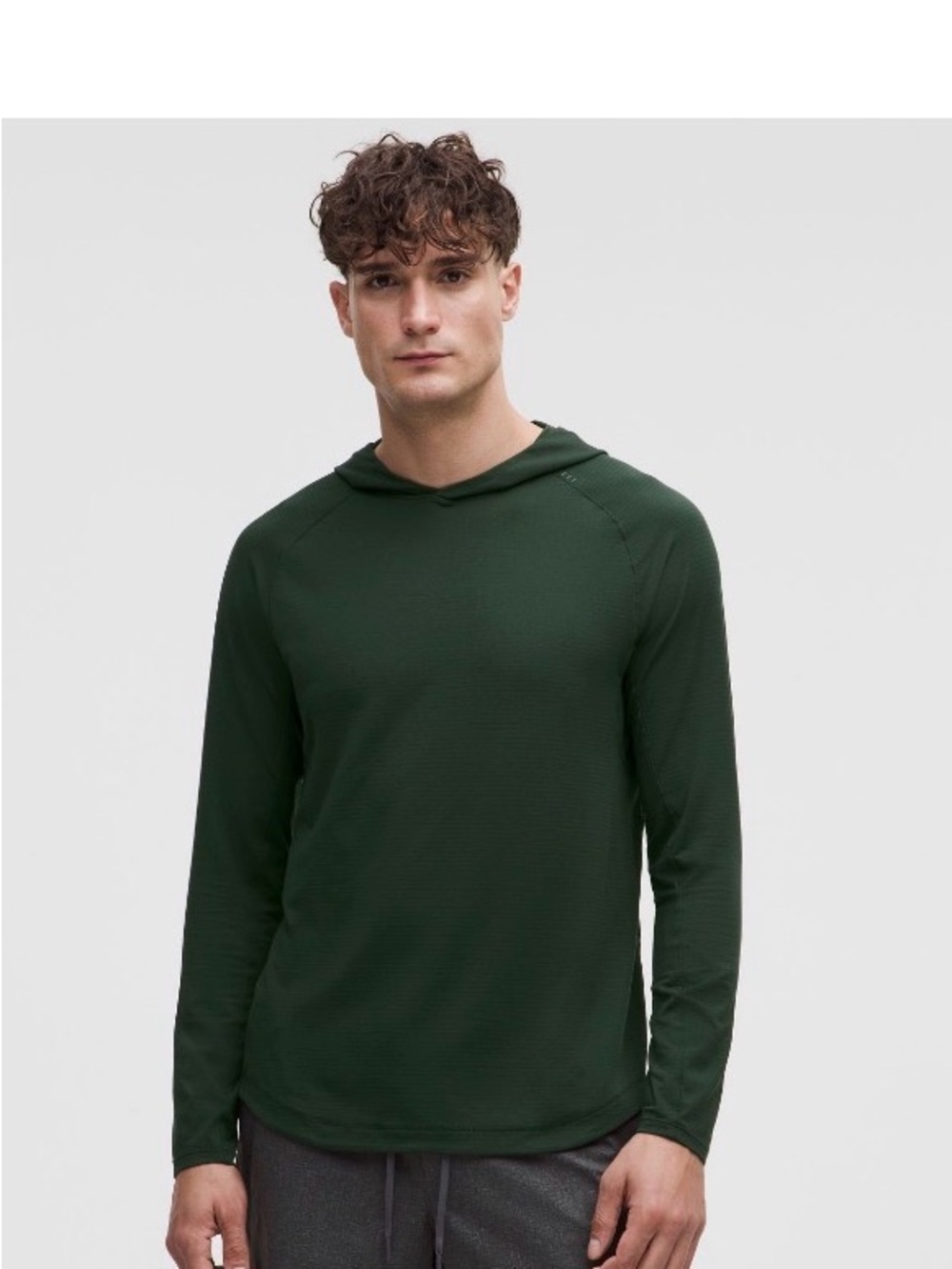 Men's Lululemon License to train Hooded Shirt - Dark Green
